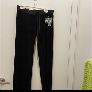 Juicy couture black velour sweatpants